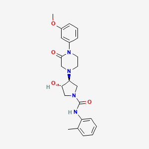 (3S*,4S*)-3-hydroxy-4-[4-(3-methoxyphenyl)-3-oxo-1-piperazinyl]-N-(2-methylphenyl)-1-pyrrolidinecarboxamide