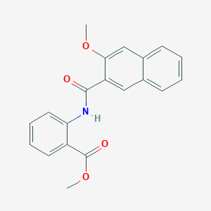molecular formula C20H17NO4 B5144988 methyl 2-[(3-methoxy-2-naphthoyl)amino]benzoate CAS No. 418790-73-5