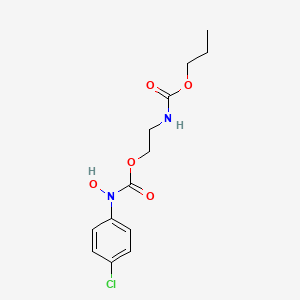 molecular formula C13H17ClN2O5 B5145028 Propyl N-(2-{[(4-chlorophenyl)(hydroxy)carbamoyl]oxy}ethyl)carbamate 