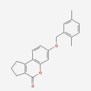 7-[(2,5-dimethylbenzyl)oxy]-2,3-dihydrocyclopenta[c]chromen-4(1H)-one