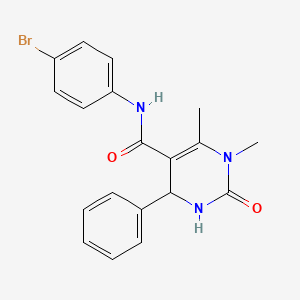 molecular formula C19H18BrN3O2 B5145079 N-(4-bromophenyl)-3,4-dimethyl-2-oxo-6-phenyl-1,6-dihydropyrimidine-5-carboxamide 