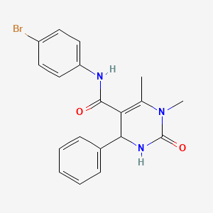 N-(4-bromophenyl)-1,6-dimethyl-2-oxo-4-phenyl-1,2,3,4-tetrahydro-5-pyrimidinecarboxamide
