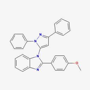1-(1,3-diphenyl-1H-pyrazol-5-yl)-2-(4-methoxyphenyl)-1H-benzimidazole