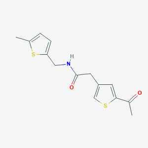 molecular formula C14H15NO2S2 B5145092 2-(5-acetyl-3-thienyl)-N-[(5-methyl-2-thienyl)methyl]acetamide 