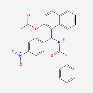 1-{(4-nitrophenyl)[(phenylacetyl)amino]methyl}-2-naphthyl acetate