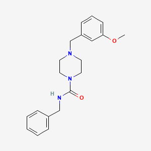 molecular formula C20H25N3O2 B5145173 N-benzyl-4-[(3-methoxyphenyl)methyl]piperazine-1-carboxamide 