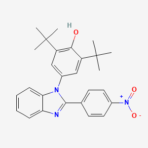 molecular formula C27H29N3O3 B5145187 2,6-Ditert-butyl-4-[2-(4-nitrophenyl)benzimidazol-1-yl]phenol 