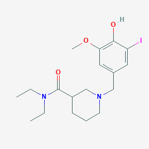 molecular formula C18H27IN2O3 B5145240 N,N-diethyl-1-[(4-hydroxy-3-iodo-5-methoxyphenyl)methyl]piperidine-3-carboxamide 