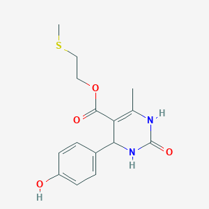 molecular formula C15H18N2O4S B5145270 2-(Methylsulfanyl)ethyl 4-(4-hydroxyphenyl)-6-methyl-2-oxo-1,2,3,4-tetrahydropyrimidine-5-carboxylate 