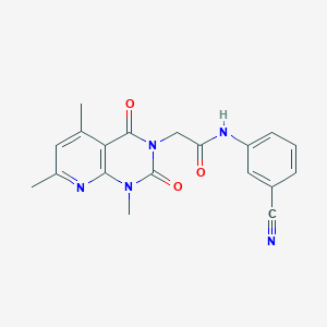 molecular formula C19H17N5O3 B5145314 N-(3-CYANOPHENYL)-2-{1,5,7-TRIMETHYL-2,4-DIOXO-1H,2H,3H,4H-PYRIDO[2,3-D]PYRIMIDIN-3-YL}ACETAMIDE 