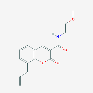 molecular formula C16H17NO4 B5145337 N-(2-methoxyethyl)-2-oxo-8-prop-2-enylchromene-3-carboxamide 