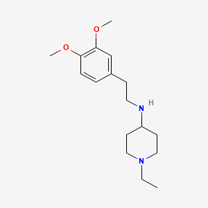 molecular formula C17H28N2O2 B5145793 N-[2-(3,4-dimethoxyphenyl)ethyl]-1-ethylpiperidin-4-amine 