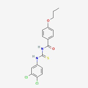 molecular formula C17H16Cl2N2O2S B5145881 N-[(3,4-dichlorophenyl)carbamothioyl]-4-propoxybenzamide 