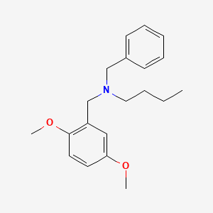 molecular formula C20H27NO2 B5146037 N-benzyl-N-[(2,5-dimethoxyphenyl)methyl]butan-1-amine 