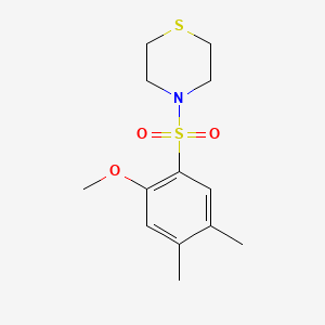 molecular formula C13H19NO3S2 B5146146 4-(2-Methoxy-4,5-dimethylphenyl)sulfonylthiomorpholine 