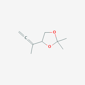 molecular formula C9H14O2 B051462 4-Buta-2,3-dien-2-yl-2,2-dimethyl-1,3-dioxolane CAS No. 120717-26-2