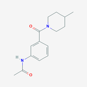 molecular formula C15H20N2O2 B5146426 N-[3-(4-methylpiperidine-1-carbonyl)phenyl]acetamide 