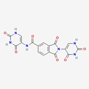 molecular formula C17H10N6O7 B5146478 N,2-bis(2,4-dioxo-1,2,3,4-tetrahydropyrimidin-5-yl)-1,3-dioxo-2,3-dihydro-1H-isoindole-5-carboxamide 