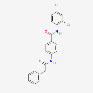 molecular formula C21H16Cl2N2O2 B5146499 N-(2,4-dichlorophenyl)-4-[(2-phenylacetyl)amino]benzamide 