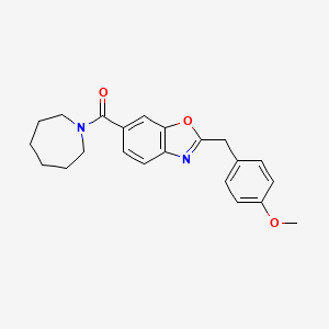 molecular formula C22H24N2O3 B5146520 Azepan-1-yl-[2-[(4-methoxyphenyl)methyl]-1,3-benzoxazol-6-yl]methanone 