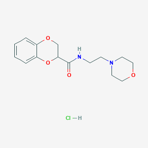 molecular formula C15H21ClN2O4 B5146633 N-(2-morpholin-4-ylethyl)-2,3-dihydro-1,4-benzodioxine-3-carboxamide;hydrochloride 