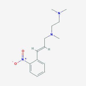 molecular formula C14H21N3O2 B5146635 N,N,N'-trimethyl-N'-[(E)-3-(2-nitrophenyl)prop-2-enyl]ethane-1,2-diamine 