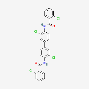 molecular formula C26H16Cl4N2O2 B5146720 N,N'-(3,3'-dichloro-4,4'-biphenyldiyl)bis(2-chlorobenzamide) 
