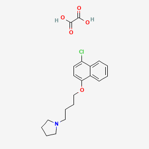 molecular formula C20H24ClNO5 B5146760 1-[4-(4-Chloronaphthalen-1-yl)oxybutyl]pyrrolidine;oxalic acid 