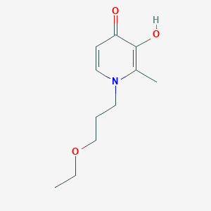 molecular formula C11H17NO3 B051468 1-(3-Ethoxypropyl)-3-hydroxy-2-methylpyridin-4-one CAS No. 118178-81-7