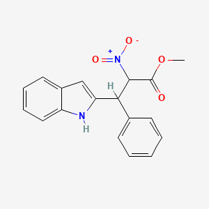 molecular formula C18H16N2O4 B5146804 3-(1H-INDOL-2-YL)-2-NITRO-3-PHENYL-PROPIONIC ACID METHYL ESTER 