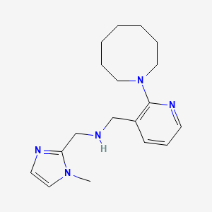 1-[2-(1-azocanyl)-3-pyridinyl]-N-[(1-methyl-1H-imidazol-2-yl)methyl]methanamine