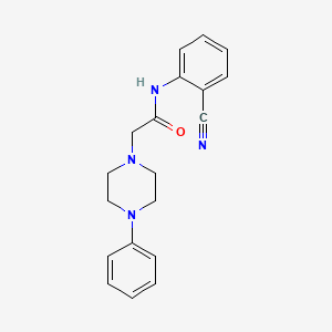 molecular formula C19H20N4O B5147078 N-(2-cyanophenyl)-2-(4-phenylpiperazin-1-yl)acetamide 