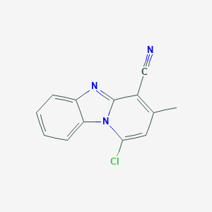 molecular formula C13H8ClN3 B051471 1-氯-3-甲基吡啶并[1,2-a]苯并咪唑-4-碳腈 CAS No. 121105-78-0