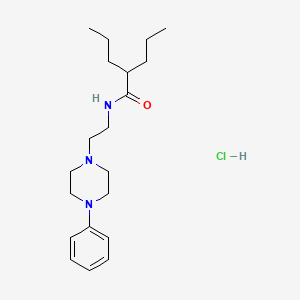 molecular formula C20H34ClN3O B5147209 N-[2-(4-phenylpiperazin-1-yl)ethyl]-2-propylpentanamide;hydrochloride 