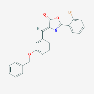 molecular formula C23H16BrNO3 B514726 (4Z)-4-{[3-(BENZYLOXY)PHENYL]METHYLIDENE}-2-(2-BROMOPHENYL)-4,5-DIHYDRO-1,3-OXAZOL-5-ONE 