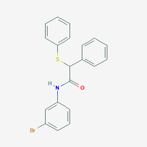 molecular formula C20H16BrNOS B5147261 N-(3-bromophenyl)-2-phenyl-2-(phenylsulfanyl)acetamide 