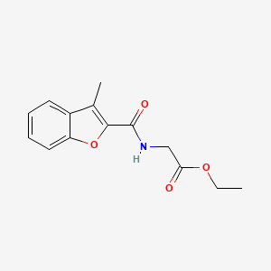 molecular formula C14H15NO4 B5147362 ETHYL 2-{[(3-METHYL-1-BENZOFURAN-2-YL)CARBONYL]AMINO}ACETATE 