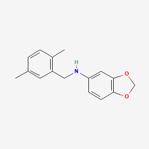 molecular formula C16H17NO2 B5147404 N-[(2,5-dimethylphenyl)methyl]-1,3-benzodioxol-5-amine 