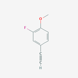 molecular formula C9H7FO B051475 4-乙炔基-2-氟-1-甲氧基苯 CAS No. 120136-28-9