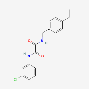 molecular formula C17H17ClN2O2 B5147711 N'-(3-chlorophenyl)-N-[(4-ethylphenyl)methyl]oxamide 