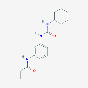 molecular formula C16H23N3O2 B514786 N-(3-{[(cyclohexylamino)carbonyl]amino}phenyl)propanamide CAS No. 25218-80-8