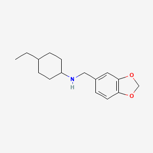 molecular formula C16H23NO2 B5147895 N-(1,3-benzodioxol-5-ylmethyl)-4-ethylcyclohexan-1-amine 