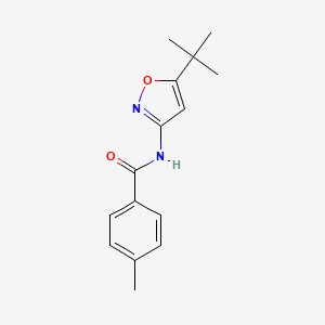 molecular formula C15H18N2O2 B5148178 N-(5-tert-butyl-1,2-oxazol-3-yl)-4-methylbenzamide 