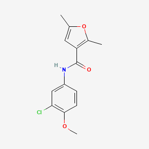 molecular formula C14H14ClNO3 B5148266 N-(3-chloro-4-methoxyphenyl)-2,5-dimethylfuran-3-carboxamide 
