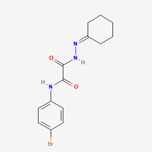 molecular formula C14H16BrN3O2 B5148277 N-(4-bromophenyl)-2-(2-cyclohexylidenehydrazinyl)-2-oxoacetamide 