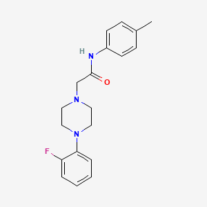 molecular formula C19H22FN3O B5148314 2-[4-(2-fluorophenyl)piperazin-1-yl]-N-(4-methylphenyl)acetamide 