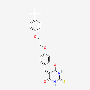 molecular formula C23H24N2O4S B5148380 5-({4-[2-(4-TERT-BUTYLPHENOXY)ETHOXY]PHENYL}METHYLIDENE)-2-SULFANYLIDENE-1,3-DIAZINANE-4,6-DIONE 