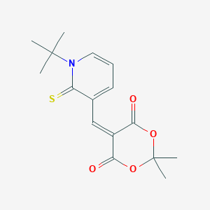 5-[(1-Tert-butyl-2-thioxo-1,2-dihydro-3-pyridinyl)methylene]-2,2-dimethyl-1,3-dioxane-4,6-dione