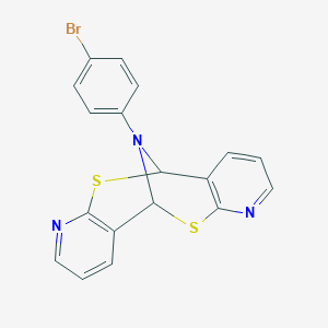 17-(4-Bromophenyl)-8,16-dithia-6,14,17-triazatetracyclo[7.7.1.0~2,7~.0~10,15~]heptadeca-2,4,6,10,12,14-hexaene
