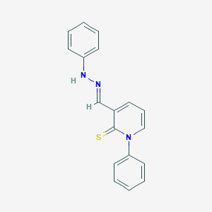 1-Phenyl-2-thioxo-1,2-dihydro-3-pyridinecarbaldehyde phenylhydrazone